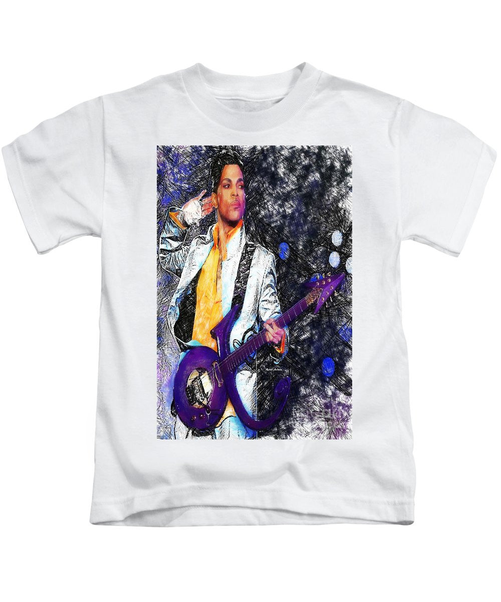 Kids T-Shirt - Prince - Tribute With Guitar