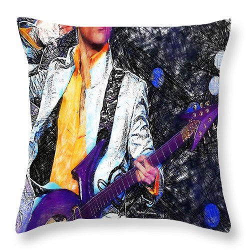 Throw Pillow - Prince - Tribute With Guitar