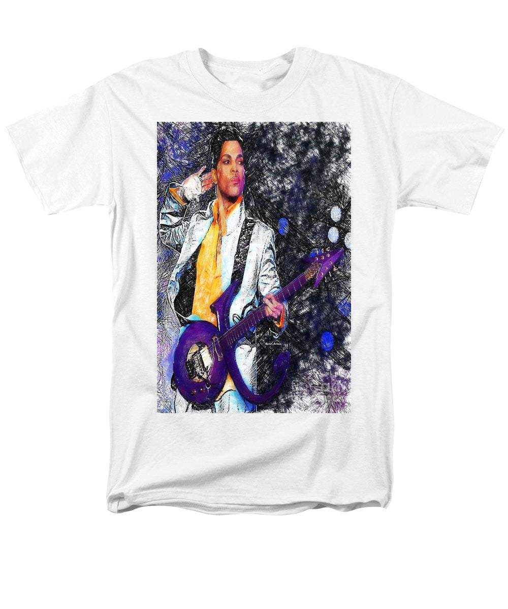 Men's T-Shirt  (Regular Fit) - Prince - Tribute With Guitar