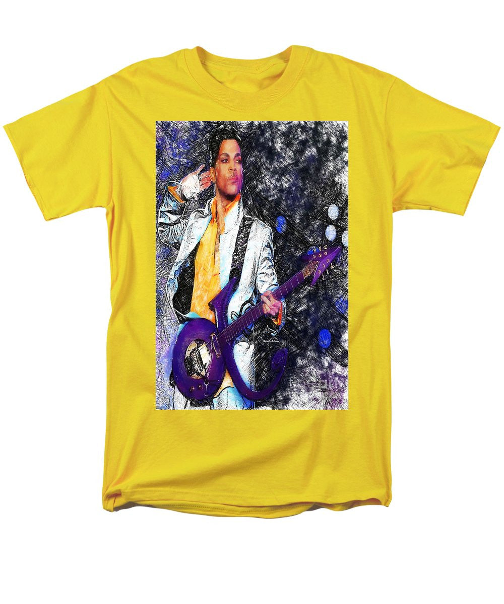 Men's T-Shirt  (Regular Fit) - Prince - Tribute With Guitar