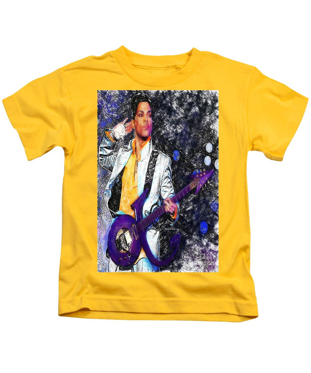 Kids T-Shirt - Prince - Tribute With Guitar