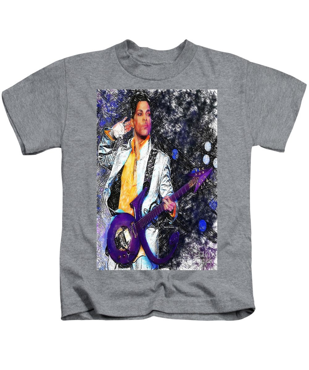 Kids T-Shirt - Prince - Tribute With Guitar