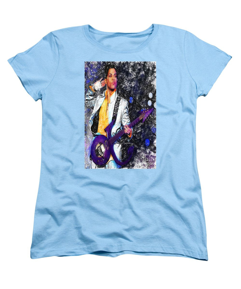 Women's T-Shirt (Standard Cut) - Prince - Tribute With Guitar