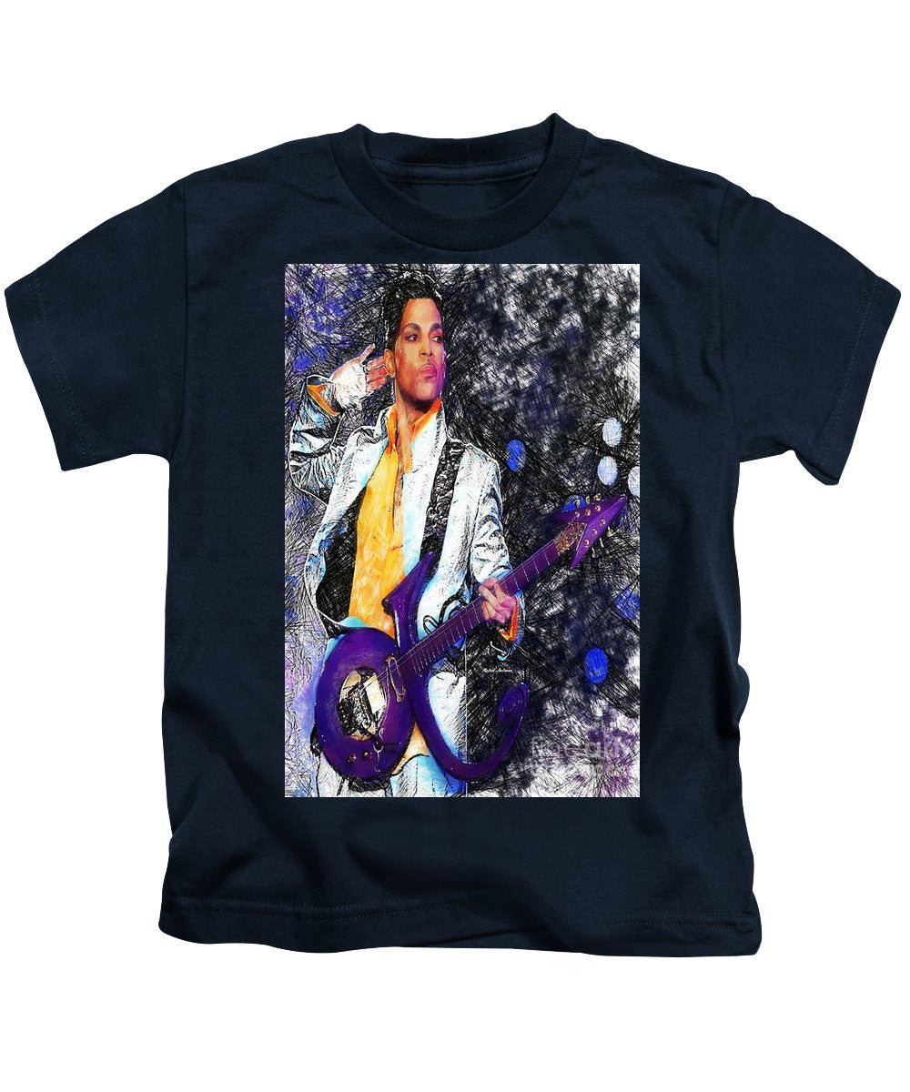 Kids T-Shirt - Prince - Tribute With Guitar