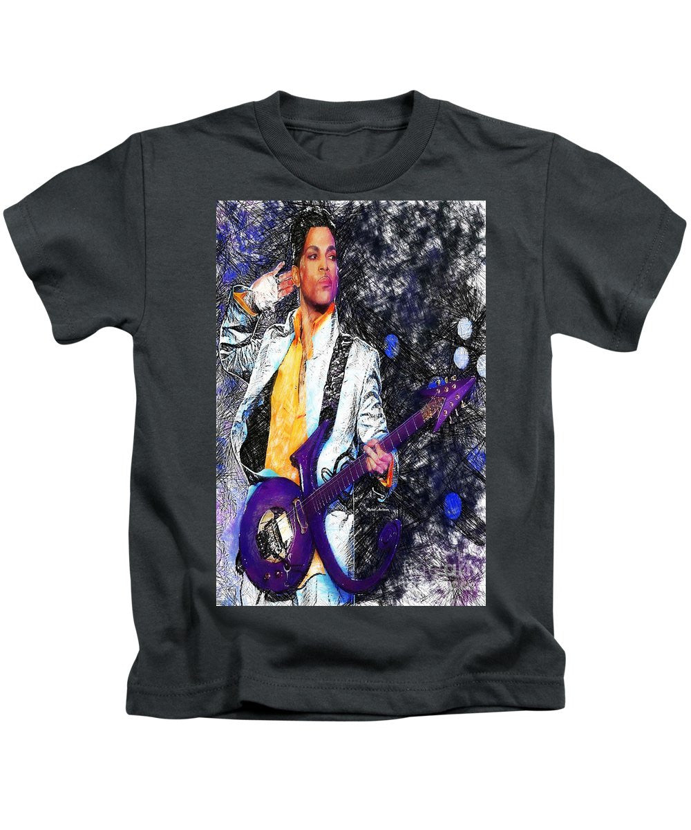 Kids T-Shirt - Prince - Tribute With Guitar