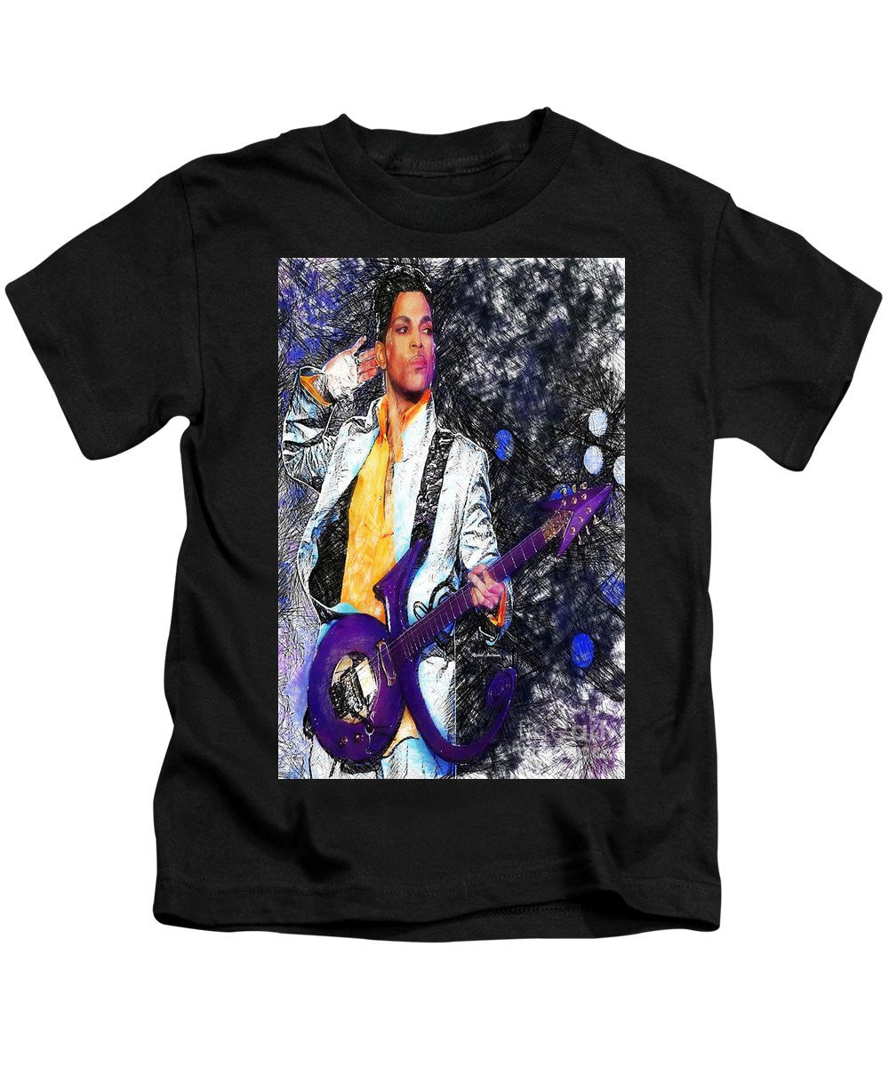 Kids T-Shirt - Prince - Tribute With Guitar