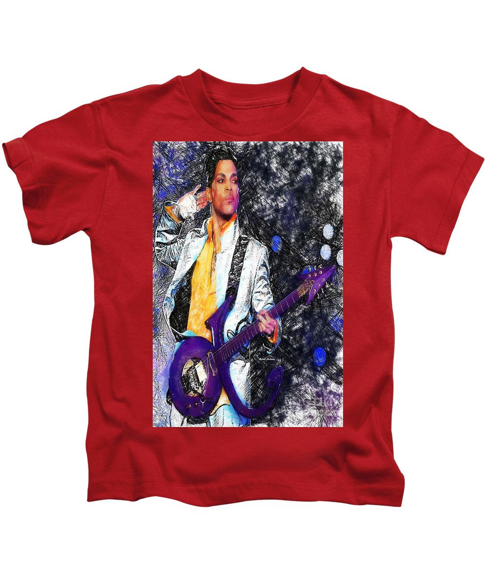 Kids T-Shirt - Prince - Tribute With Guitar