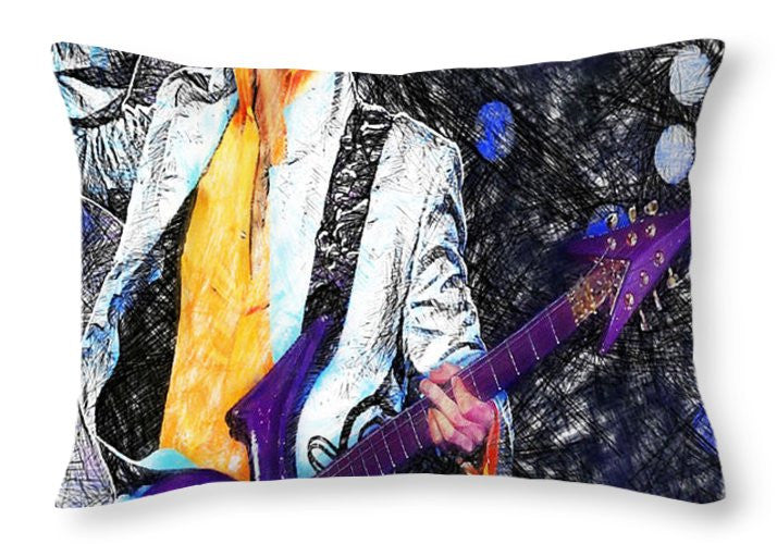 Throw Pillow - Prince - Tribute With Guitar