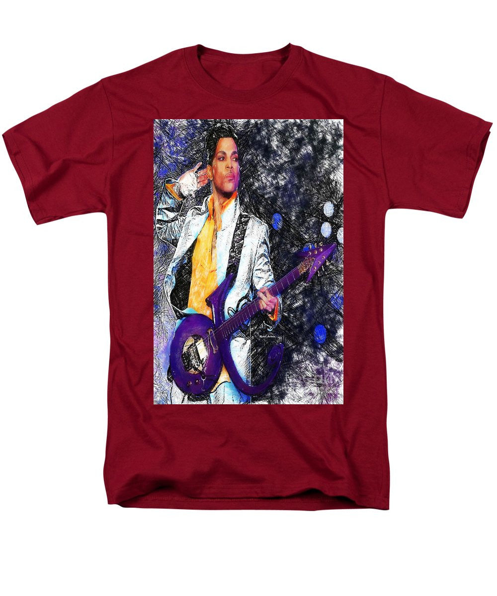 Men's T-Shirt  (Regular Fit) - Prince - Tribute With Guitar