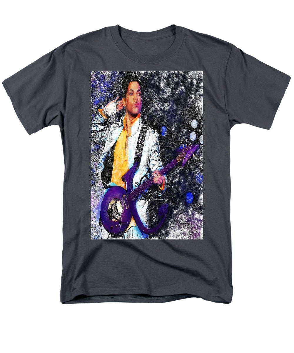 Men's T-Shirt  (Regular Fit) - Prince - Tribute With Guitar