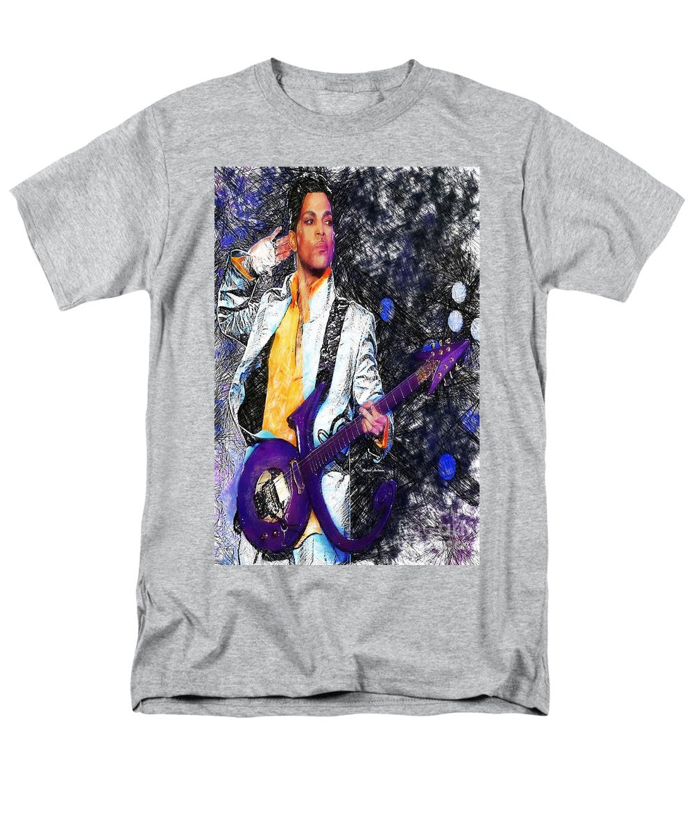 Men's T-Shirt  (Regular Fit) - Prince - Tribute With Guitar