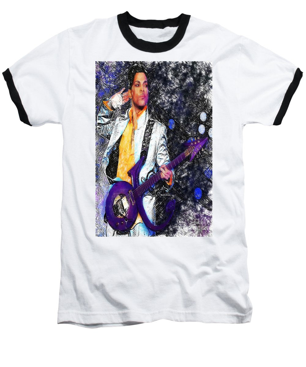 Baseball T-Shirt - Prince - Tribute With Guitar