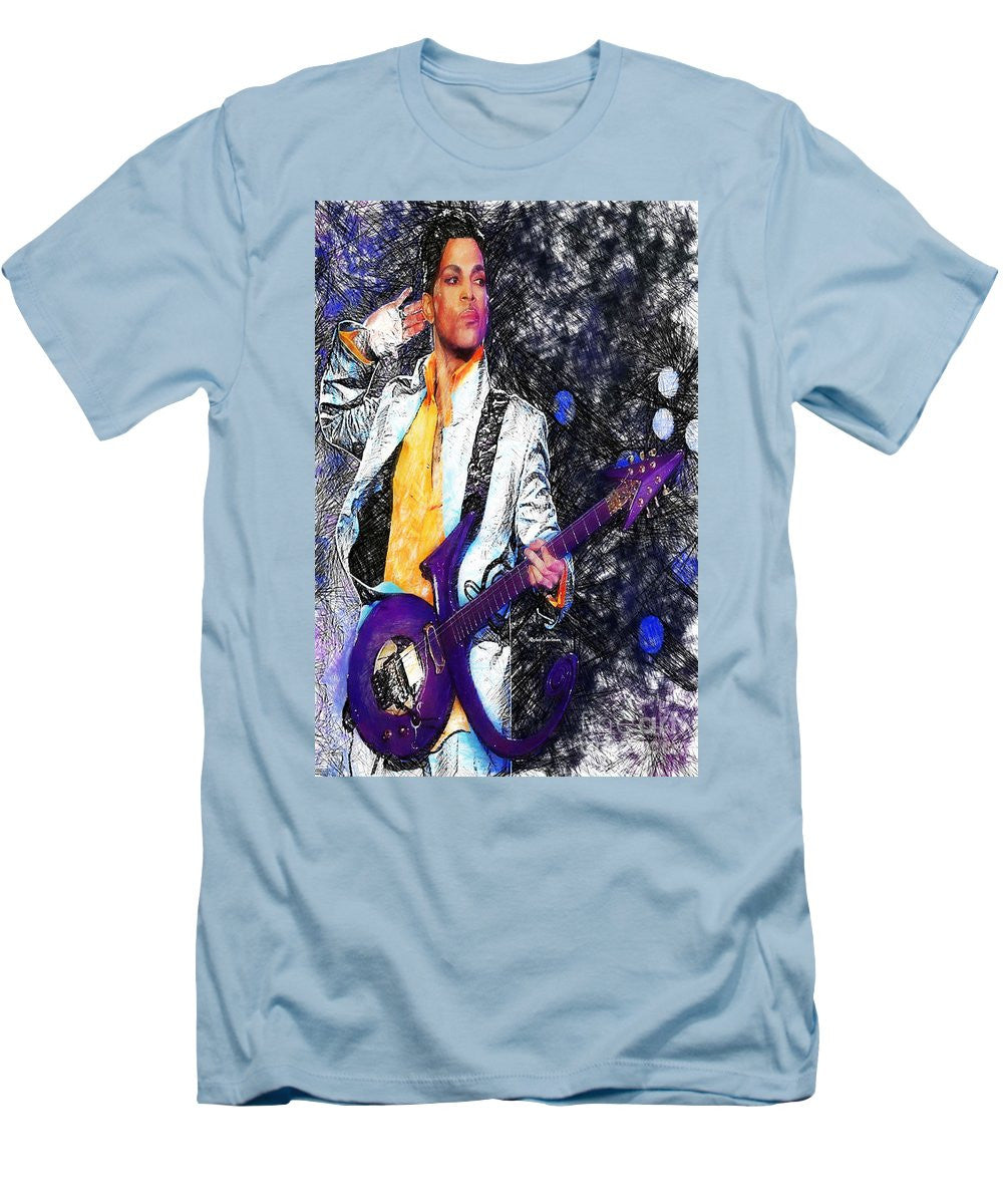 T-shirt pour homme (coupe ajustée) - Prince - Hommage à la guitare