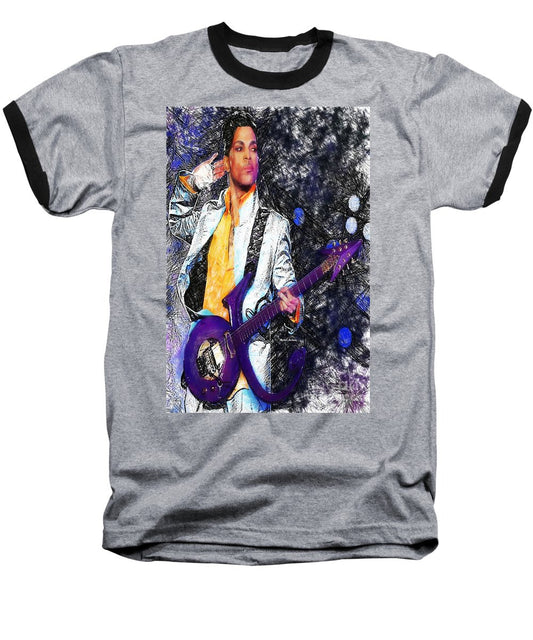 Baseball T-Shirt - Prince - Tribute With Guitar