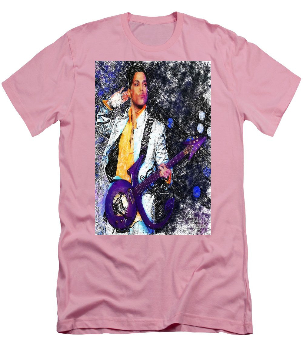 T-shirt pour homme (coupe ajustée) - Prince - Hommage à la guitare