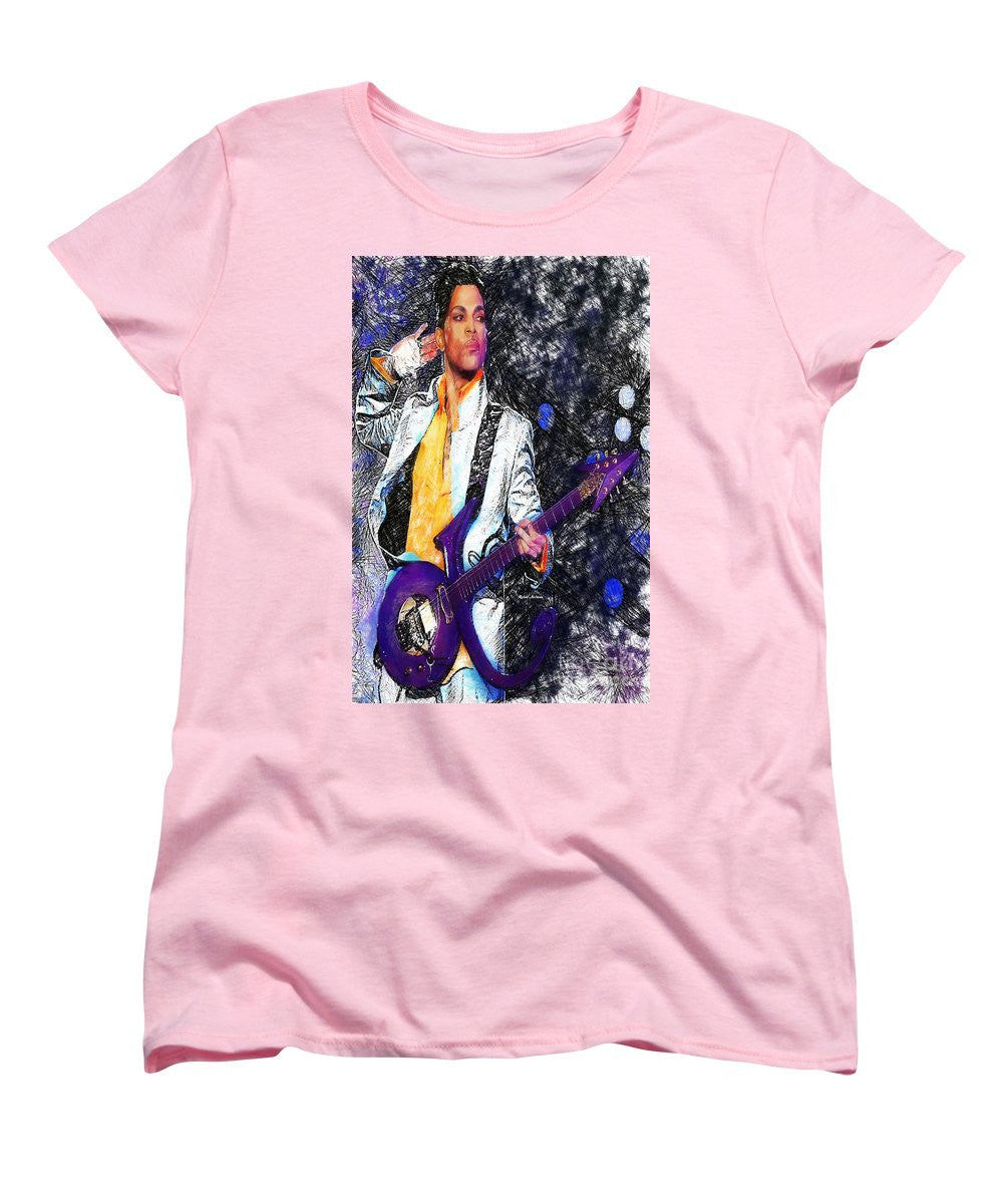 Women's T-Shirt (Standard Cut) - Prince - Tribute With Guitar