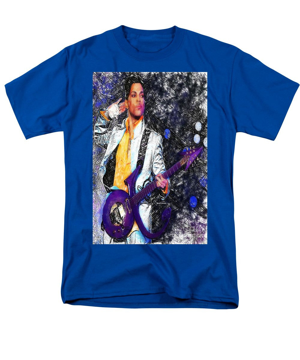 Men's T-Shirt  (Regular Fit) - Prince - Tribute With Guitar