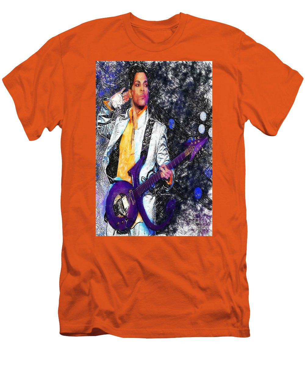 T-shirt pour homme (coupe ajustée) - Prince - Hommage à la guitare