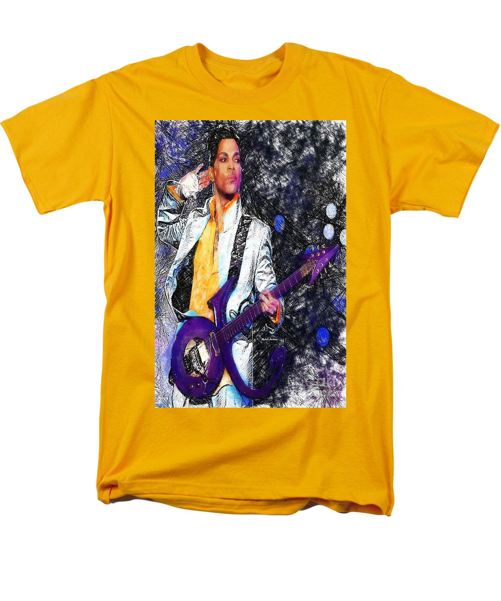 Men's T-Shirt  (Regular Fit) - Prince - Tribute With Guitar