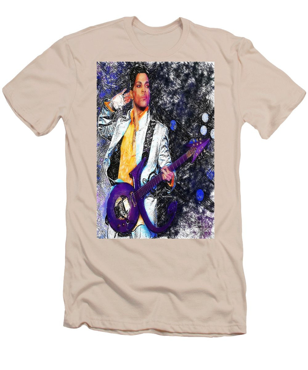 T-shirt pour homme (coupe ajustée) - Prince - Hommage à la guitare