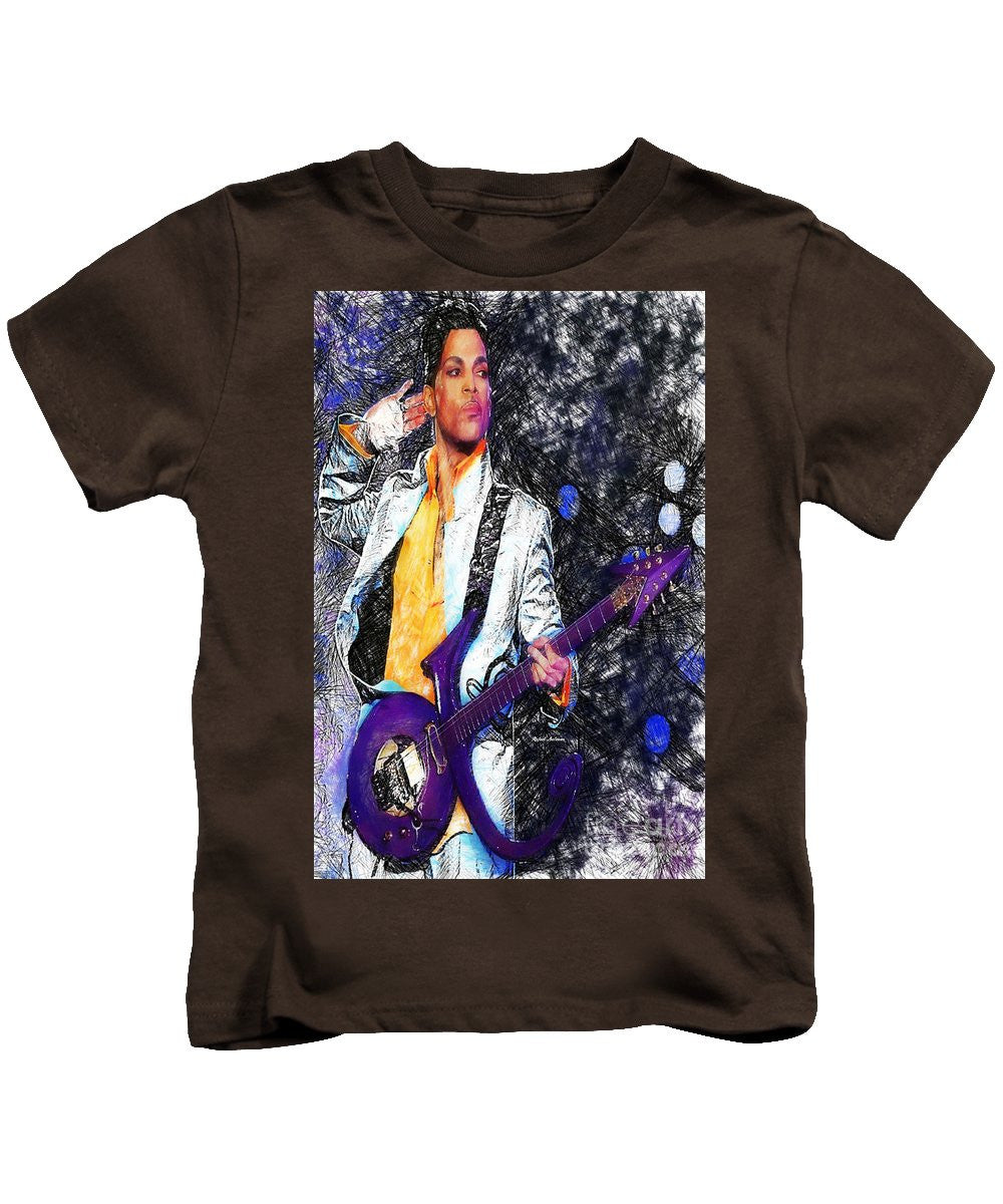 Kids T-Shirt - Prince - Tribute With Guitar