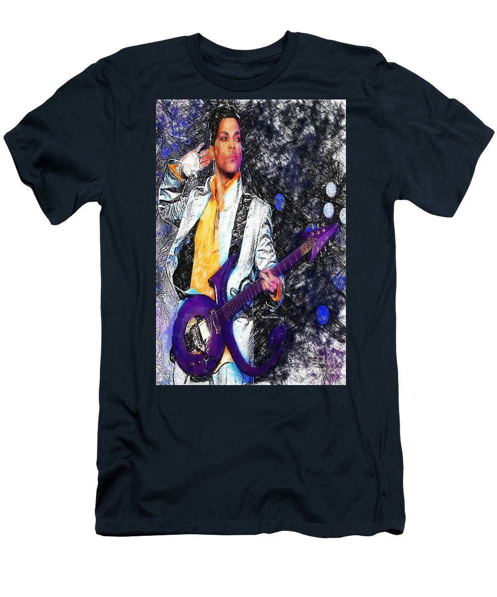 T-shirt pour homme (coupe ajustée) - Prince - Hommage à la guitare