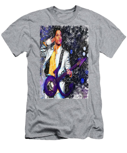 T-shirt pour homme (coupe ajustée) - Prince - Hommage à la guitare