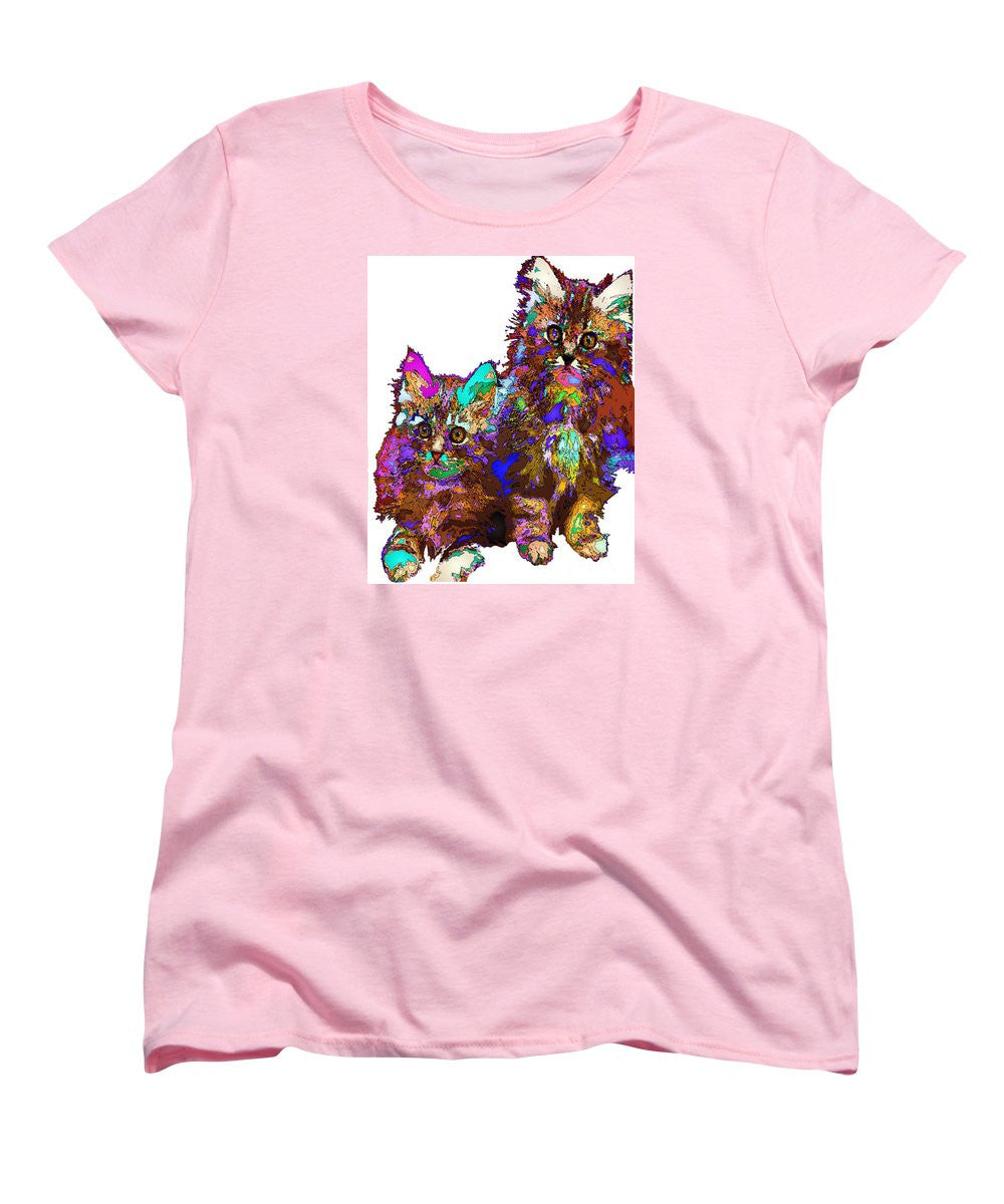 Women's T-Shirt (Standard Cut) - Pumpkin And Sophie. Pet Series