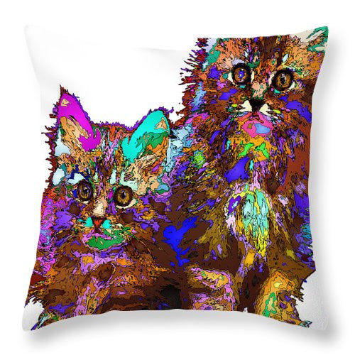 Throw Pillow - Pumpkin And Sophie. Pet Series