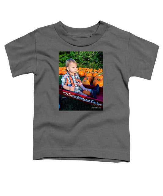 T-shirt pour tout-petits - Balade en foin dans les champs de citrouilles