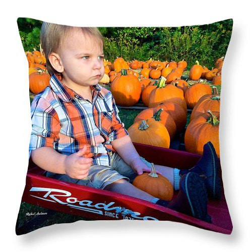 Throw Pillow - Pumpkin Patch Hay Ride