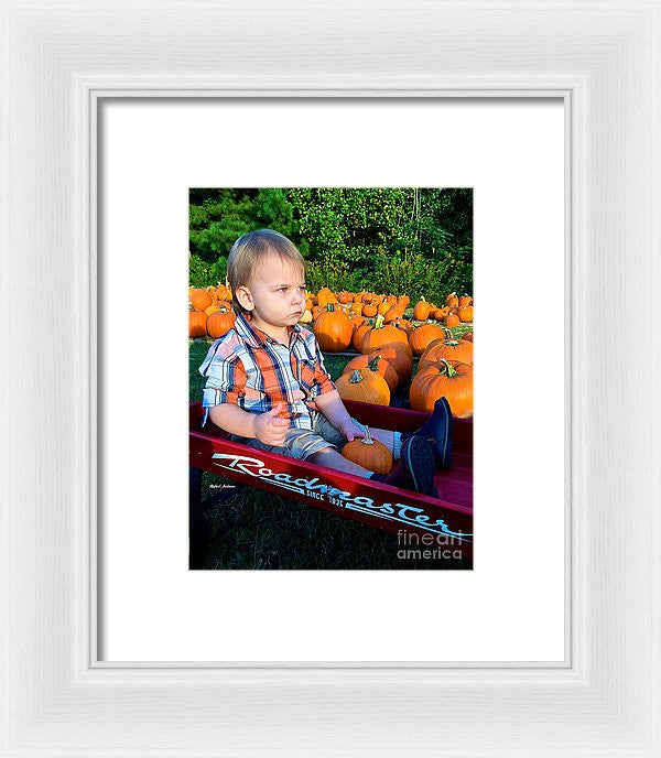 Framed Print - Pumpkin Patch Hay Ride