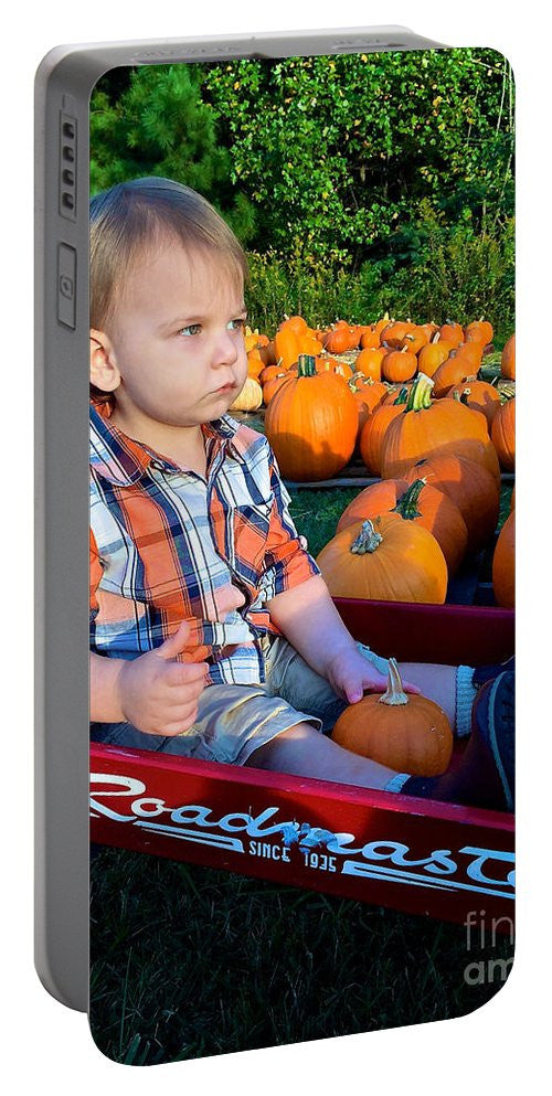 Portable Battery Charger - Pumpkin Patch Hay Ride