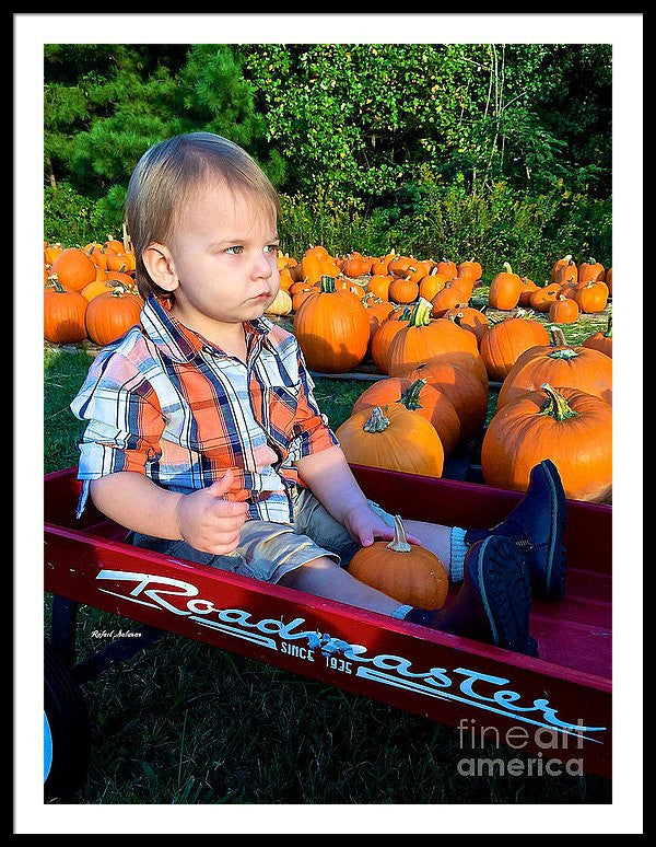 Framed Print - Pumpkin Patch Hay Ride