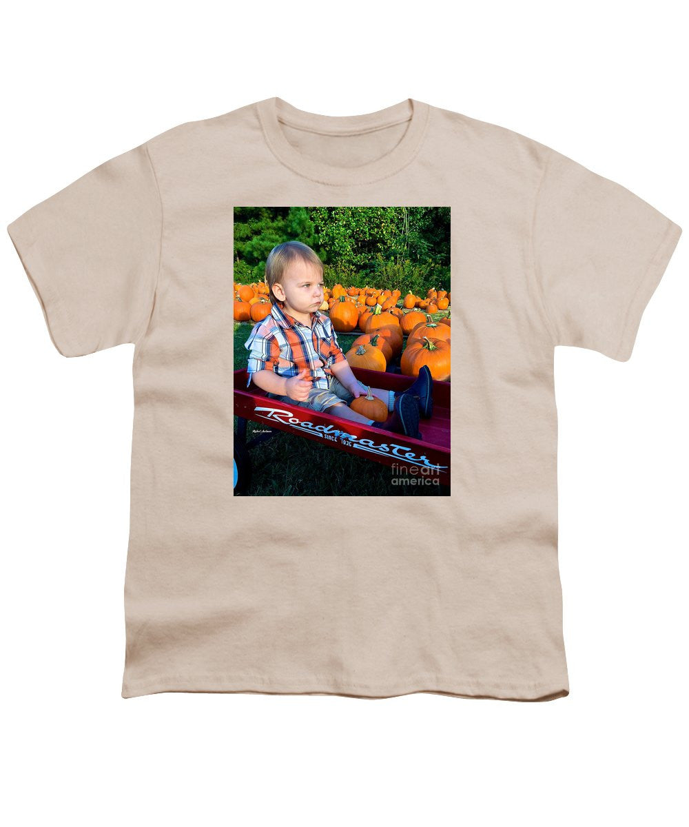 T-shirt pour jeunes - Balade en foin dans les champs de citrouilles