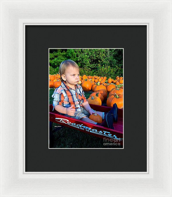 Framed Print - Pumpkin Patch Hay Ride