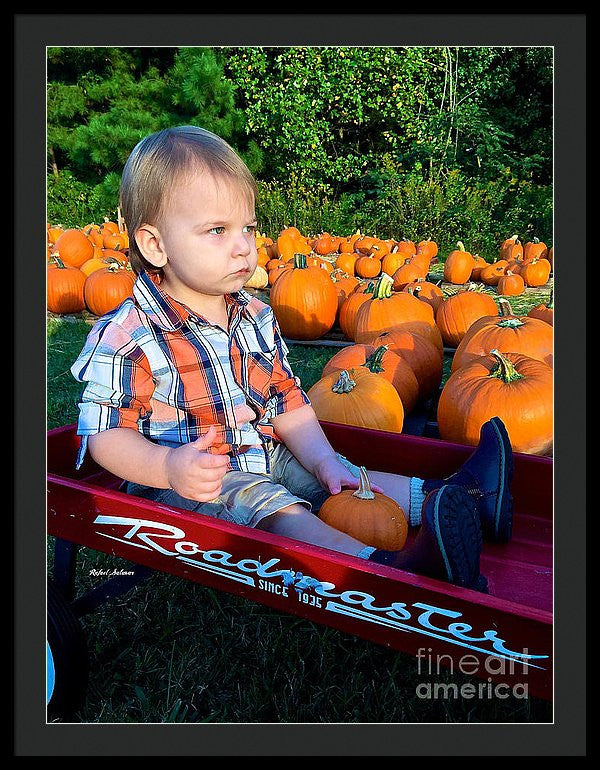 Framed Print - Pumpkin Patch Hay Ride