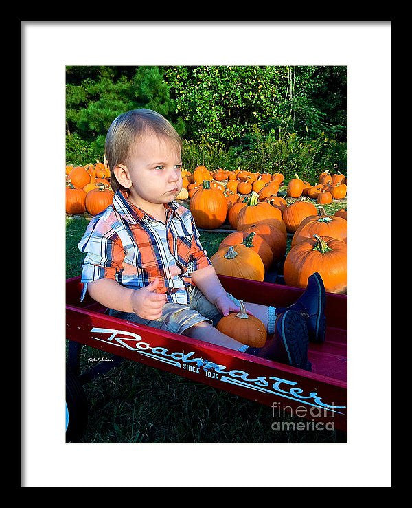 Framed Print - Pumpkin Patch Hay Ride