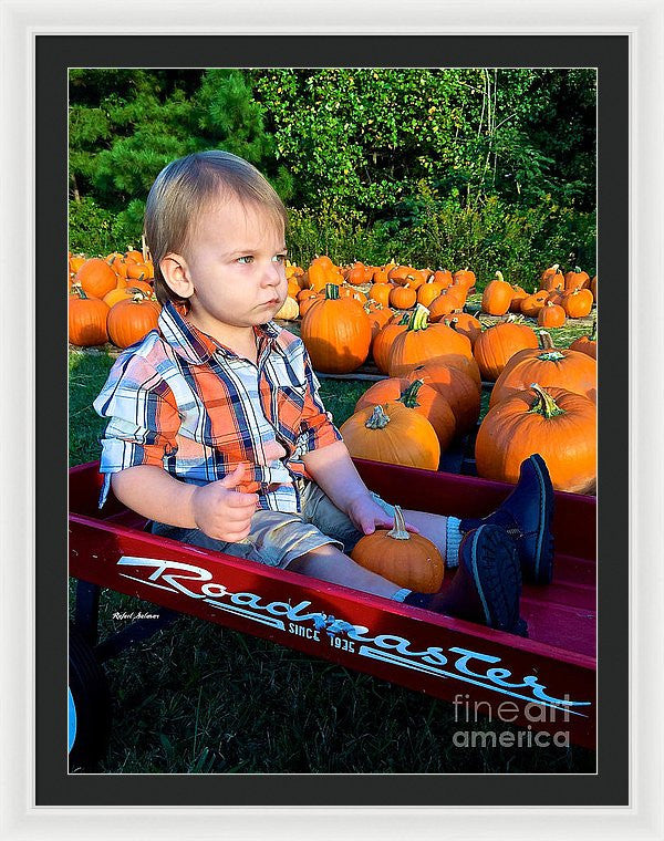 Framed Print - Pumpkin Patch Hay Ride