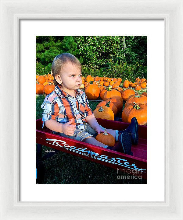 Framed Print - Pumpkin Patch Hay Ride