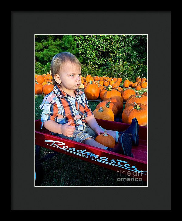 Framed Print - Pumpkin Patch Hay Ride