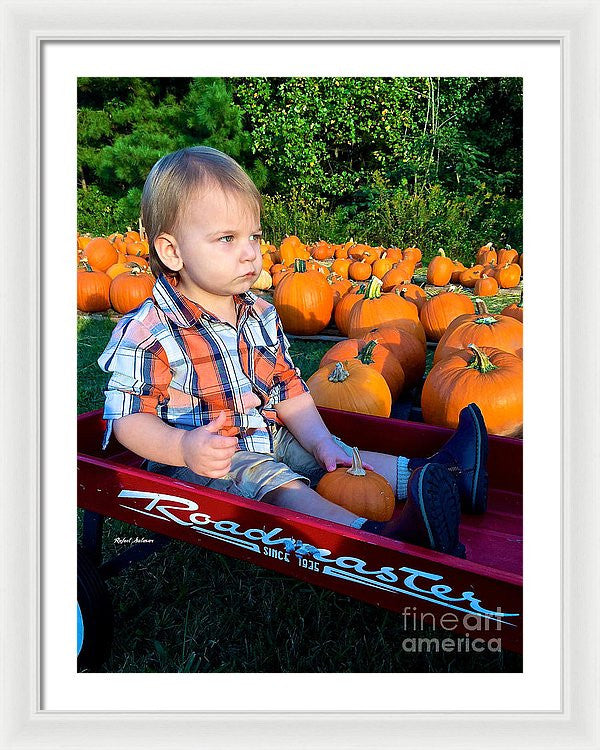 Framed Print - Pumpkin Patch Hay Ride