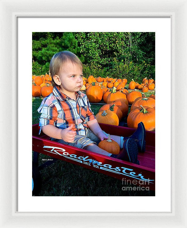 Framed Print - Pumpkin Patch Hay Ride