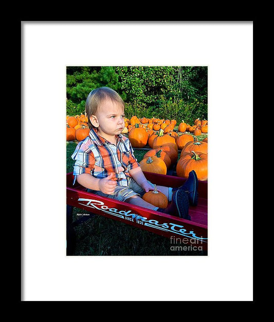 Framed Print - Pumpkin Patch Hay Ride