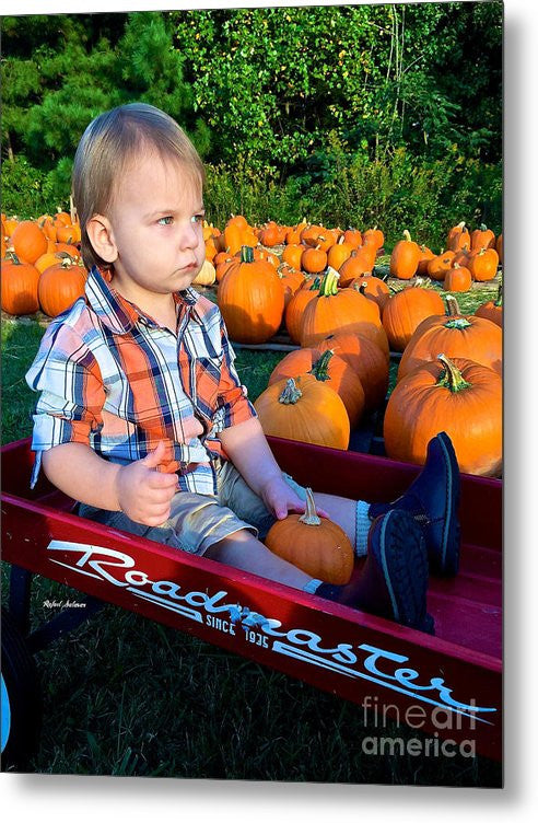 Metal Print - Pumpkin Patch Hay Ride