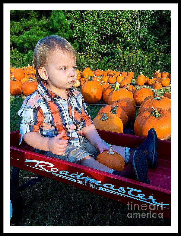 Framed Print - Pumpkin Patch Hay Ride