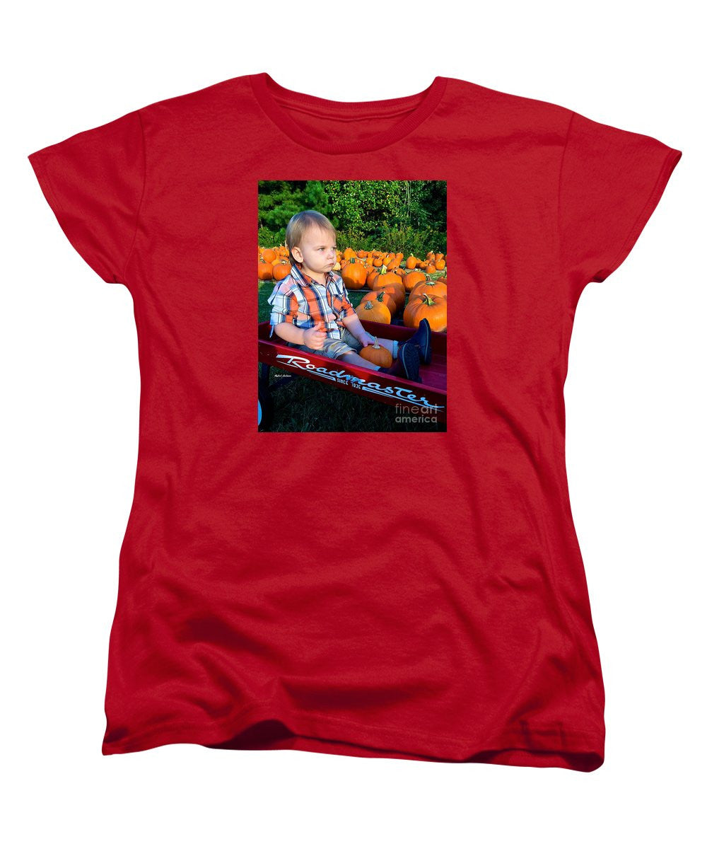 T-shirt pour femme (coupe standard) - Pumpkin Patch Hay Ride