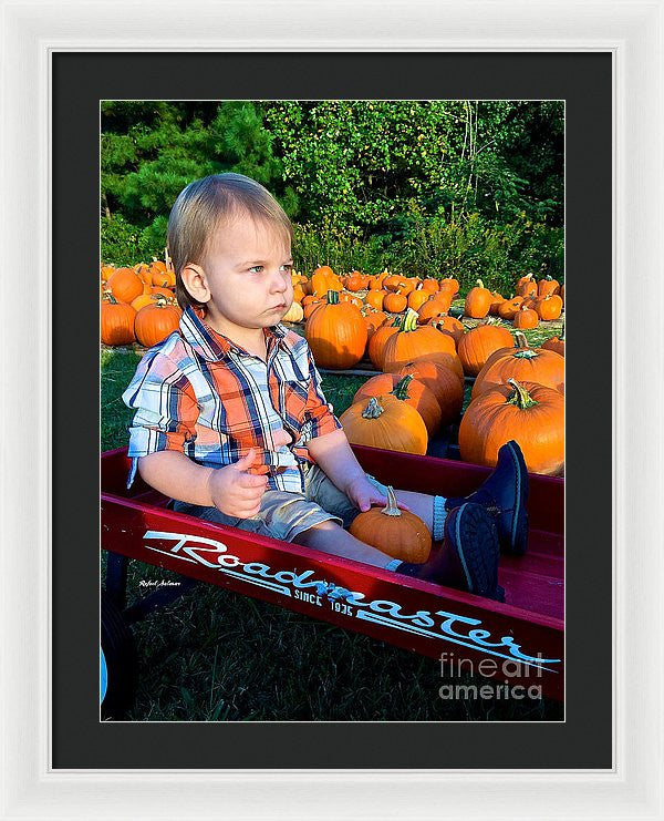 Framed Print - Pumpkin Patch Hay Ride