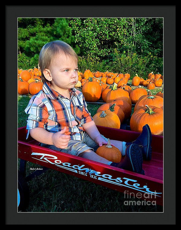 Framed Print - Pumpkin Patch Hay Ride