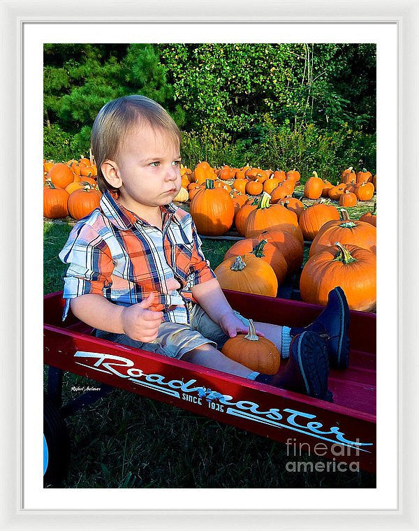 Framed Print - Pumpkin Patch Hay Ride